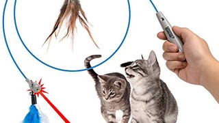 Friends Forever Interactive Feather Cat Toys Wand with...