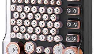 The Battery Organizer and Tester with Cover, Battery Storage...