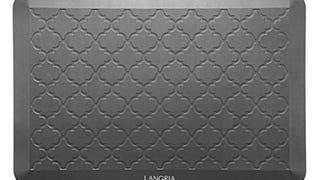 LANGRIA Soft Anti-Slip Striped Microfiber Bathroom Mat...
