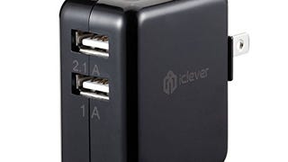 iClever Dual USB Ports Travel Wall Charger for Apple iPhone...