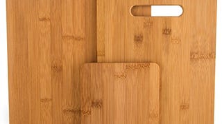 MEGALOWMART® Natural Bamboo Medium Size Wood Cutting Board...