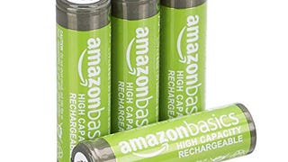 Amazon Basics 4-Pack AA Batteries, High-Capacity 2,400...