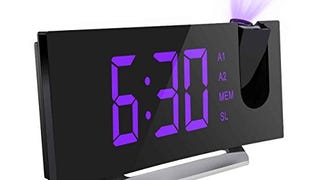 Mpow 5" Projection Alarm Clock, FM Radio Alarm Clock with...