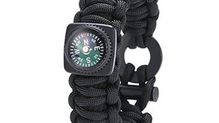 Gonex 550 Paracord Survival Bracelet, Emergency Survival...