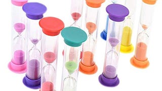 Sand Timers Combo Pack, 12PCS Plastic Hourglass Timer 2...