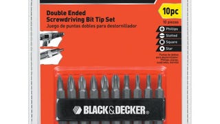 BLACK+DECKER Screwdriver Bit Set, Double Ended, 10-Piece...