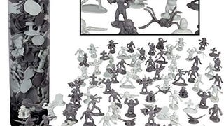 Monster Mini Action Figure Playset- 100 Horror Toy Miniatures...