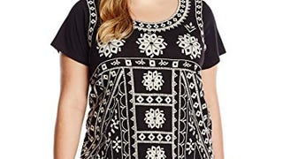 Lucky Brand Women's Plus Size Sleeveless Embroidered Shirt...