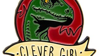 Ectogasm 100113"Clever Girl Dinosaur Enamel Pin