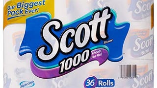 Scott 1000 Sheets Per Roll Toilet Paper,36 Rolls Bath...