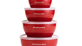KitchenAid KC176BXERA Prep Bowls with Lids, Set of 4,...