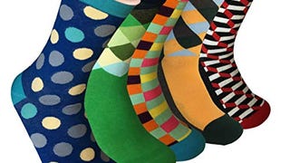 Modern Motif Men’s Power Socks, 5 Pairs Per Sock Gift Box,...
