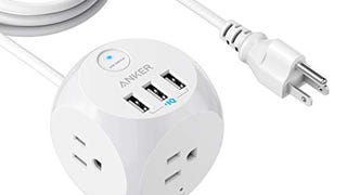 Anker Travel Power Strip with USB Ports, 3 USB Charging...