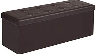 SONGMICS 43 Inches Folding Ottoman Bench, Storage Chest...