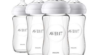 Philips Avent Natural Glass Baby Bottle, Clear, 8oz, 4pk,...