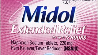 Midol Extended Relief, 220mg Caplets, 20-Count, Packaging...
