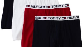 Tommy Hilfiger Men's 4 Pack Boxer Brief, Red/Navy/White,...