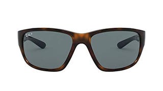 Ray-Ban RB4300 Square Sunglasses, Havana/Polarized Blue,...