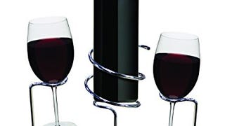 Basily Wine Stake Set - holds your wine and glasses in...