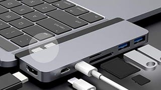 HyperDrive USB C Hub, Sanho Duo 7-in-2 USB-C Adapter for...