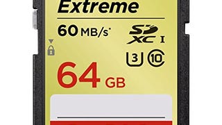 SanDisk Extreme 64GB UHS-I/U3 SDXC Memory Card Up To 60MB/...