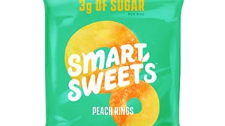Smart Sweets Peach Rings, Low Sugar Gummy Candy, Plant-...