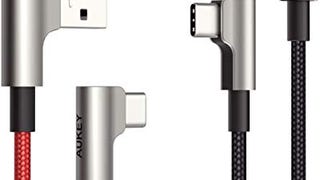 AUKEY USB C Cable 90 Degree Right Angle [2-Pack 6.6ft] USB...