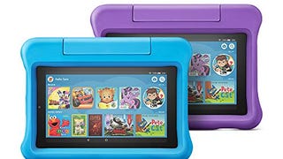 Fire 7 Kids Edition Tablet 2-Pack, 16 GB, Purple/Blue Kid-...