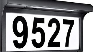 LeiDrail House Numbers Solar Powered Address Sign LED...