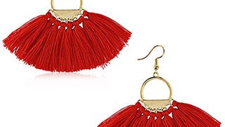 Suyi Women Tassel Earrings Bohemia Fan Shape Thread Tassel...