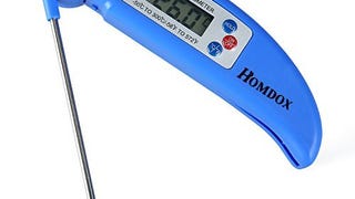 Homdox Instant Read Meat Thermometer with Collapsible Internal...