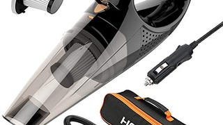 Car Vacuum Cleaner with LED Light, HOTOR DC12-Volt Wet/...