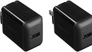 AmazonBasics One-Port USB Wall Charger (2.4 Amp) - Black...