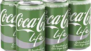 Coca-Cola Life Soda Soft Drink, 12 fl oz, 6 Pack
