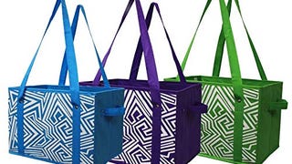 Earthwise Deluxe Collapsible Reusable Shopping Box Grocery...