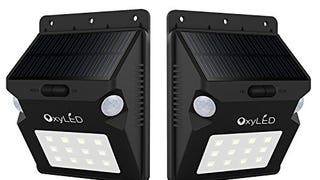 Solar Lights, OxyLED Wireless 12 LED Solar Motion Sensor...