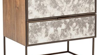 Amazon Brand – Rivet Modern Wood and Antique Mirror Panel...