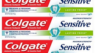 Colgate Sensitive Toothpaste, Lasting Fresh, Mint Burst...