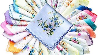 Forlisea 6 Pieces Womens Vintage Cotton Handkerchiefs Floral...