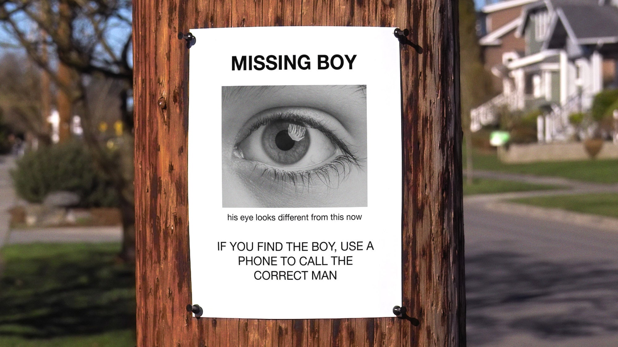 Extremely Unhelpful: This Poster For A Missing Child Features Nothing