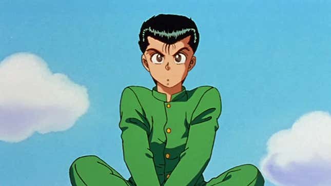 Yusuke Urameshi, Die Hauptfigur Von Yu Yu Hakusho, Sieht Verwirrt Aus. 