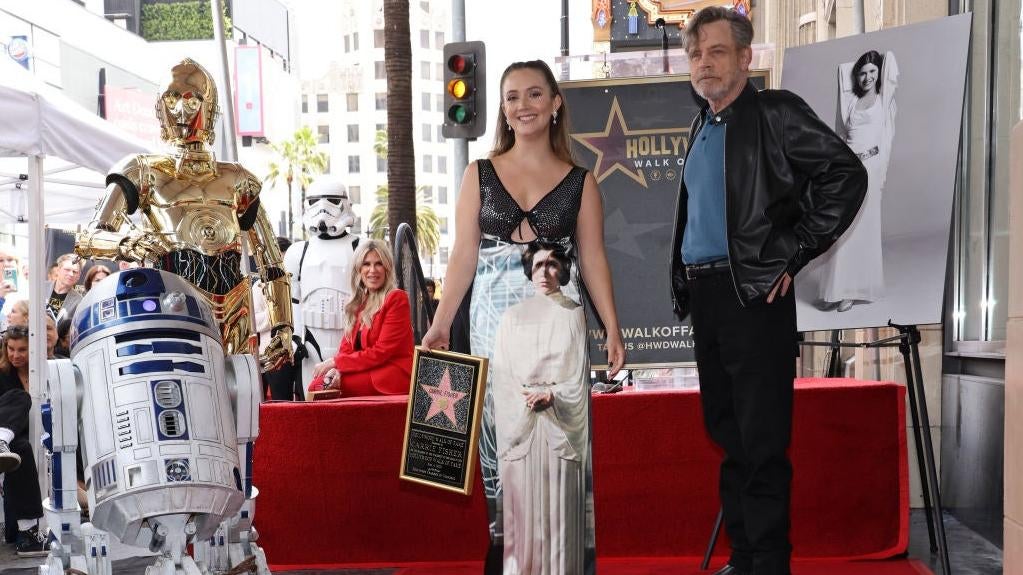 Billie Lourd and Mark Hamill help get Carrie Fisher a star on the Hollywood Walk of Fame.