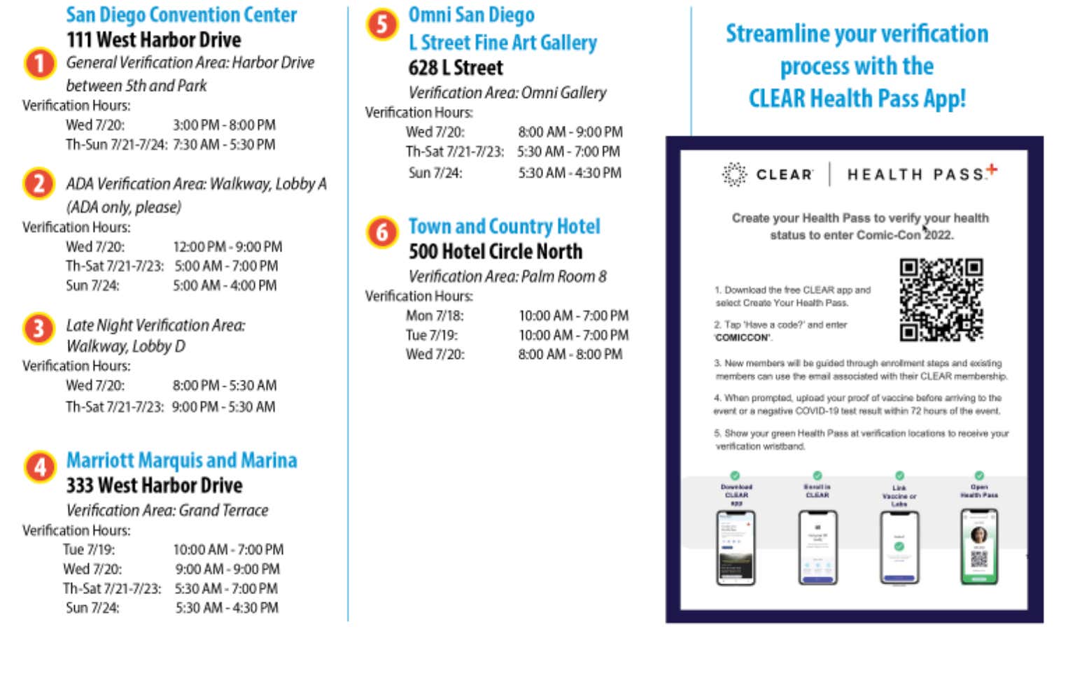 Comic-Con International Verifizierungsliste