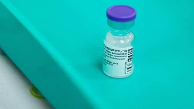  A dose of a covid-19 vaccine sits on a table at Hillel Yaffe Medical Center in a photo taken December 20, 2020 in Hadera, Israel