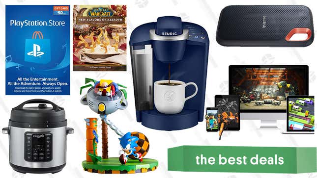 Image for article titled Wednesday&#39;s Best Deals: SanDisk 500GB Portable SSD, PlayStation Store Gift Card, Game Design Bundle, Crock-Pot Multi-Cooker, World of Warcraft Cookbook, and More
