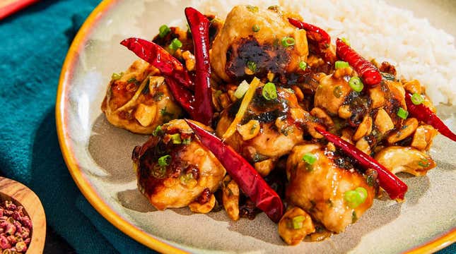 Tindle plant-based chicken in stir fry dish 