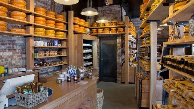 gourmet cheese shop with specialty items