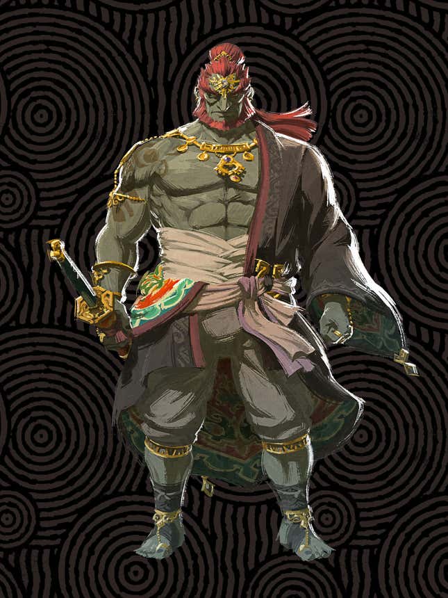 Ganon art shows him looking as swole as ever. 