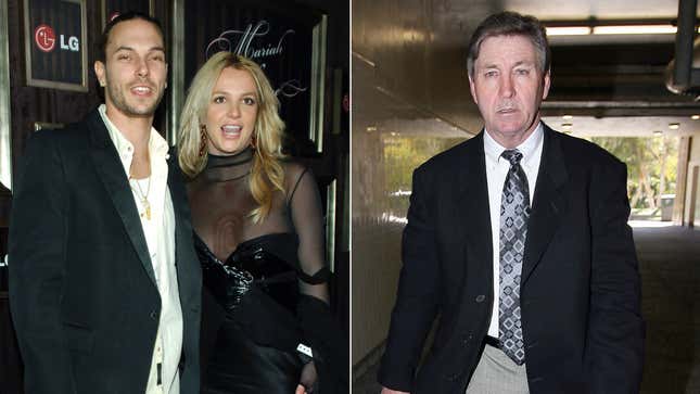 Kevin Federline and Britney Spears in 2006 (left); Jamie Spears, Britney’s father (right)