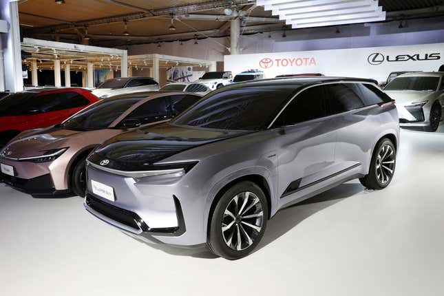 Image for article titled The Toyota EV Reveal Has A Message For Subaru And Mazda, 'These Are Your Next Electric Cars. Pick One.'